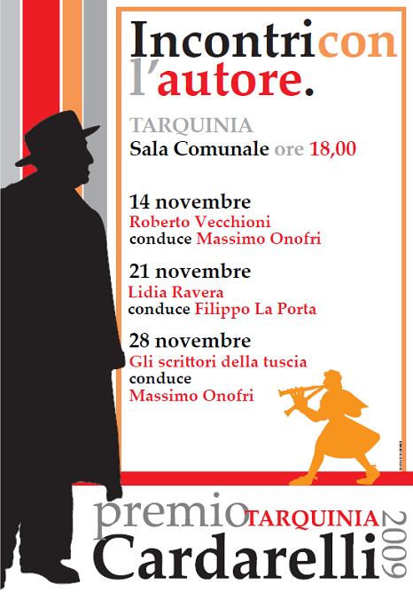 Premio Tarquinia Cardarelli 2009 - 14nov 28nov - calendario Incontri con l'Autore