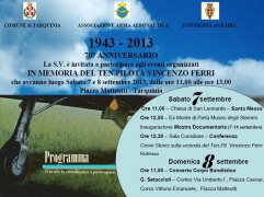 Programma 70° Anniversario in memoria del Tenente Pilota Vincenzo Ferri 