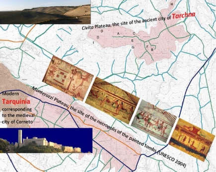 Progetto di riunificazione del Pianoro della Civita e del Pianoro corrispondente a Tarquinia attuale e  alla necropoli dei Monterozzi