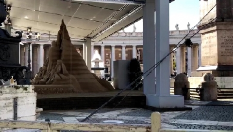 Il Presepe di Sabbia in Piazza San Pietro