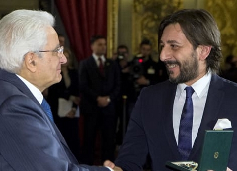 Enzo Muscia e il Presidente Sergio Mattarella