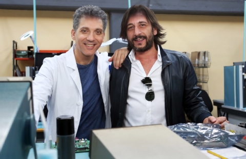 Giuseppe Fiorello con Enzo Muscia