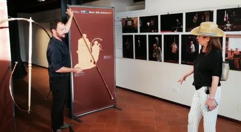 Lu Ye alla mostra Archeo Musica con Carlo Brignola