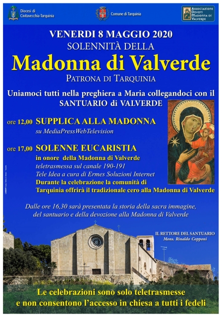Poster Solennità Madonna di Valverde 8 maggio Tarquinia 2