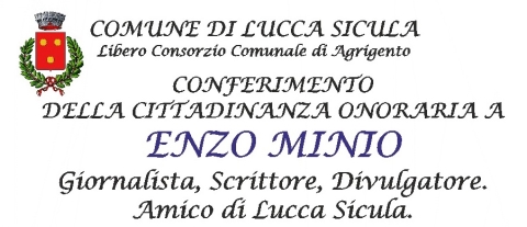 Cittadinanza Onoraria Enzo Minio Lucca Sicula