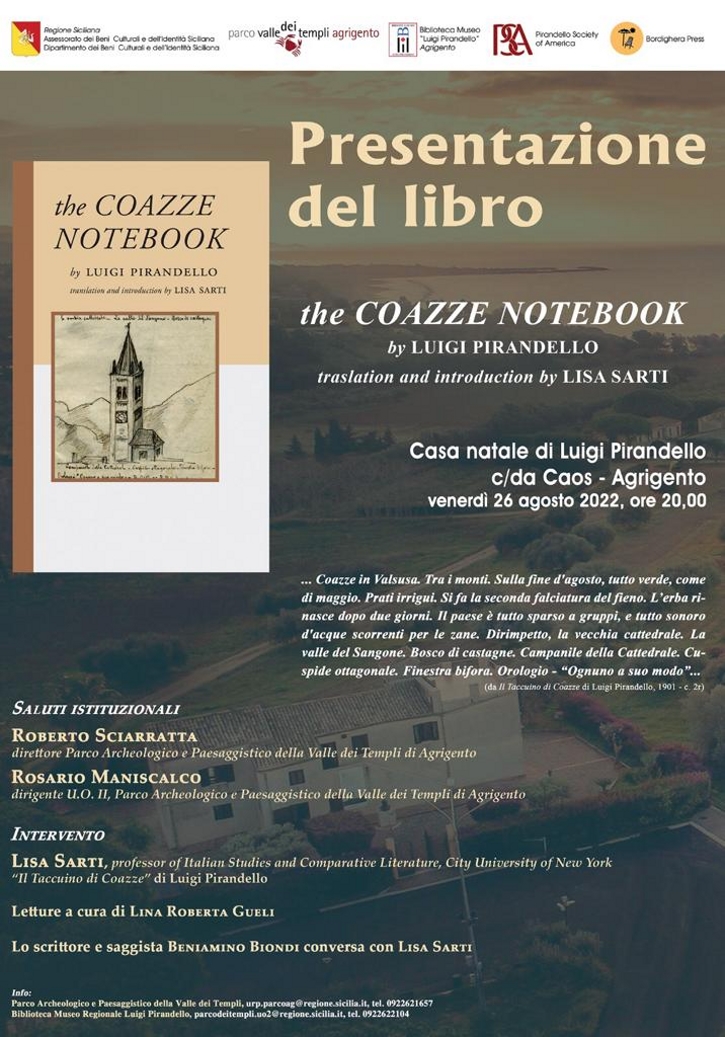 Presentazione The Coazze Notebook by Luigi Pirandello